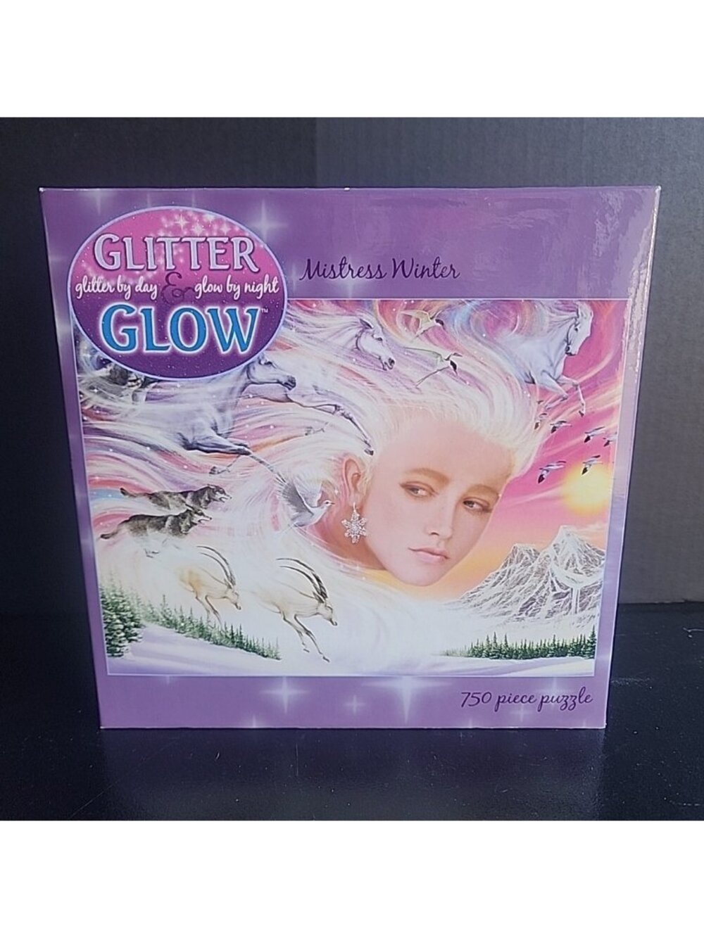 Ceaco Glitter Glow  Puzzle Glitter By Day& Glow By Night Mistress Winter 750 Pcs